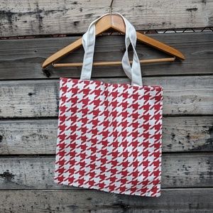 NWT Forever 21 Red and White Houndstooth Tote